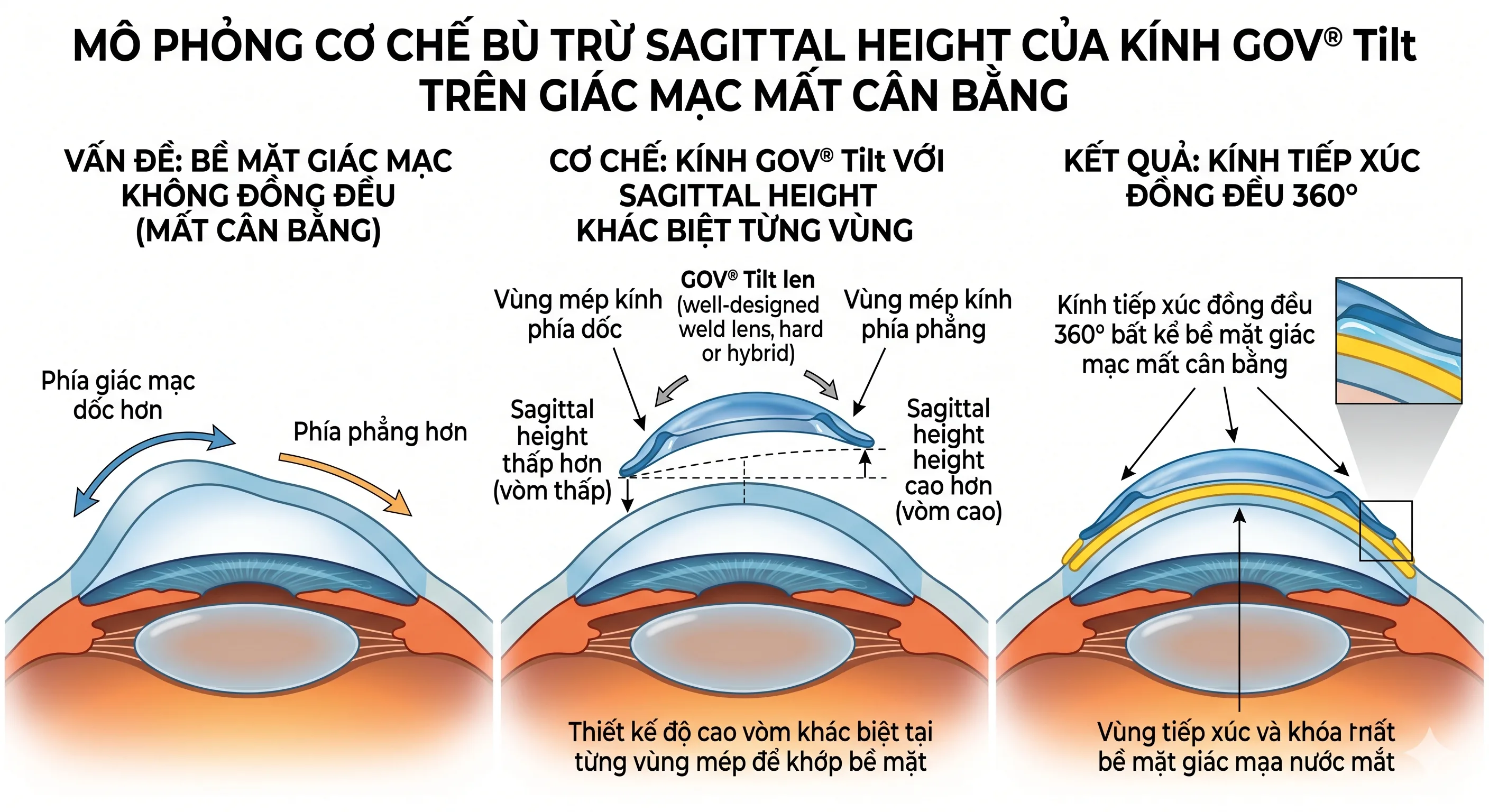 Cơ chế GOV® Tilt — Sagittal height bù trừ